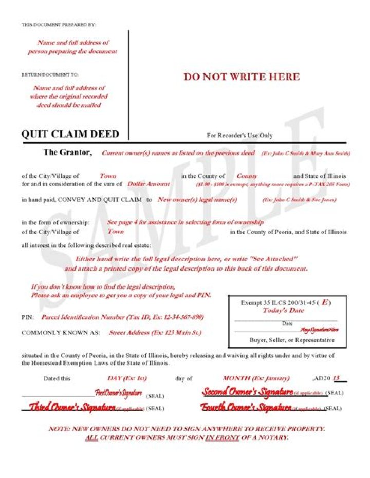 When can a quitclaim deed not be used?